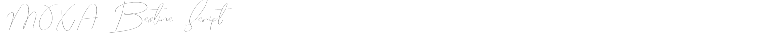 Moxa Bestine font preview
